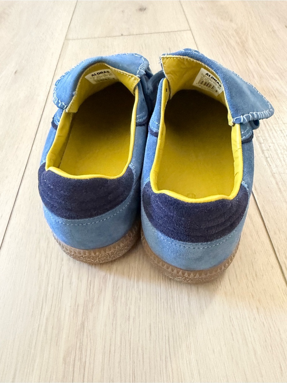 ALOHAS TB.490 Club Suede Blue Leather Sneakers - Picture 3 of 6